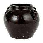 Found Black Clay Jar with Handles by White Cliff Studio