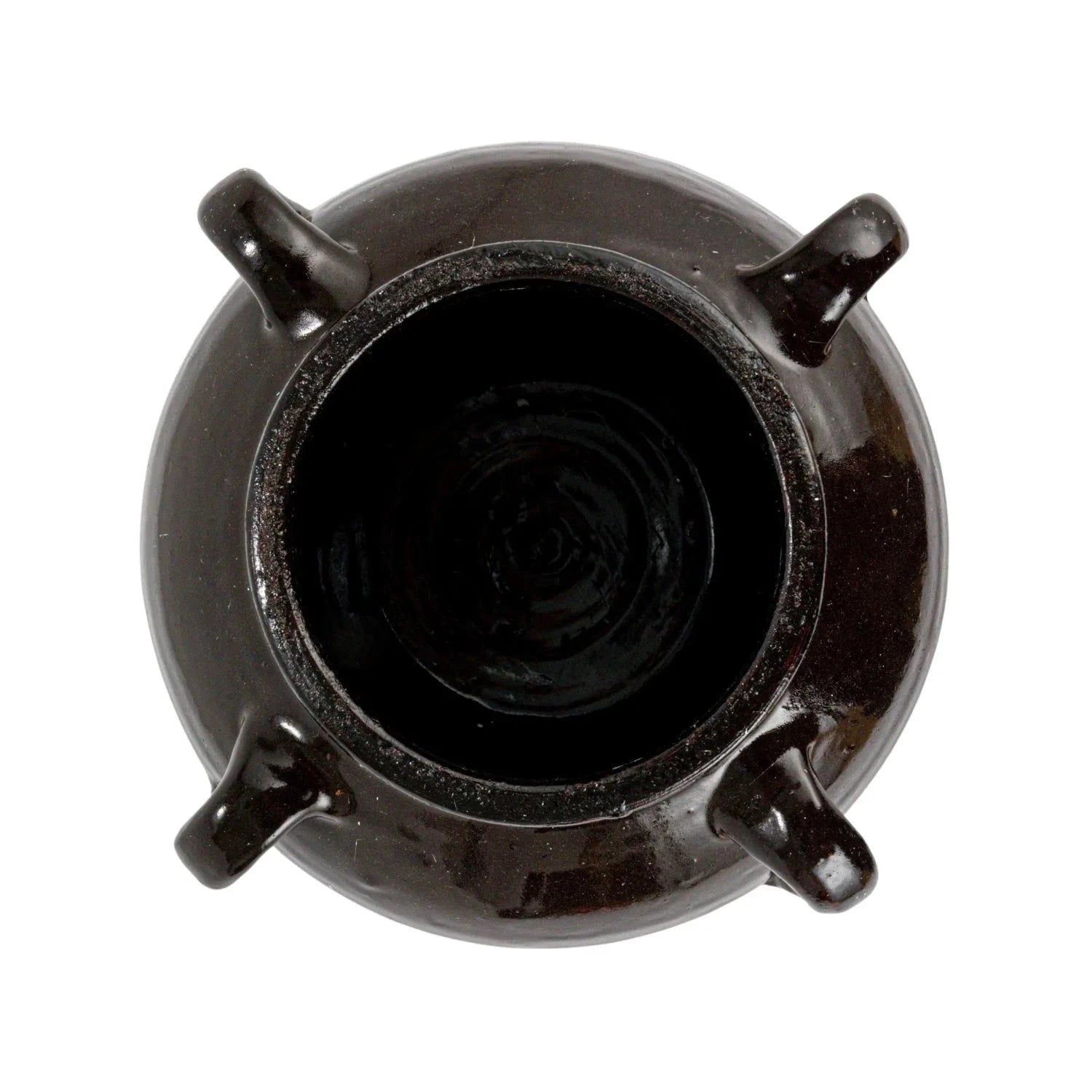 Found Black Clay Jar with Handles by White Cliff Studio