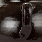 Found Black Clay Jar with Handles by White Cliff Studio