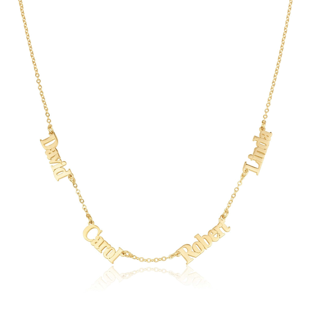 Four Name Necklace La Vie Bien Four Name Necklace