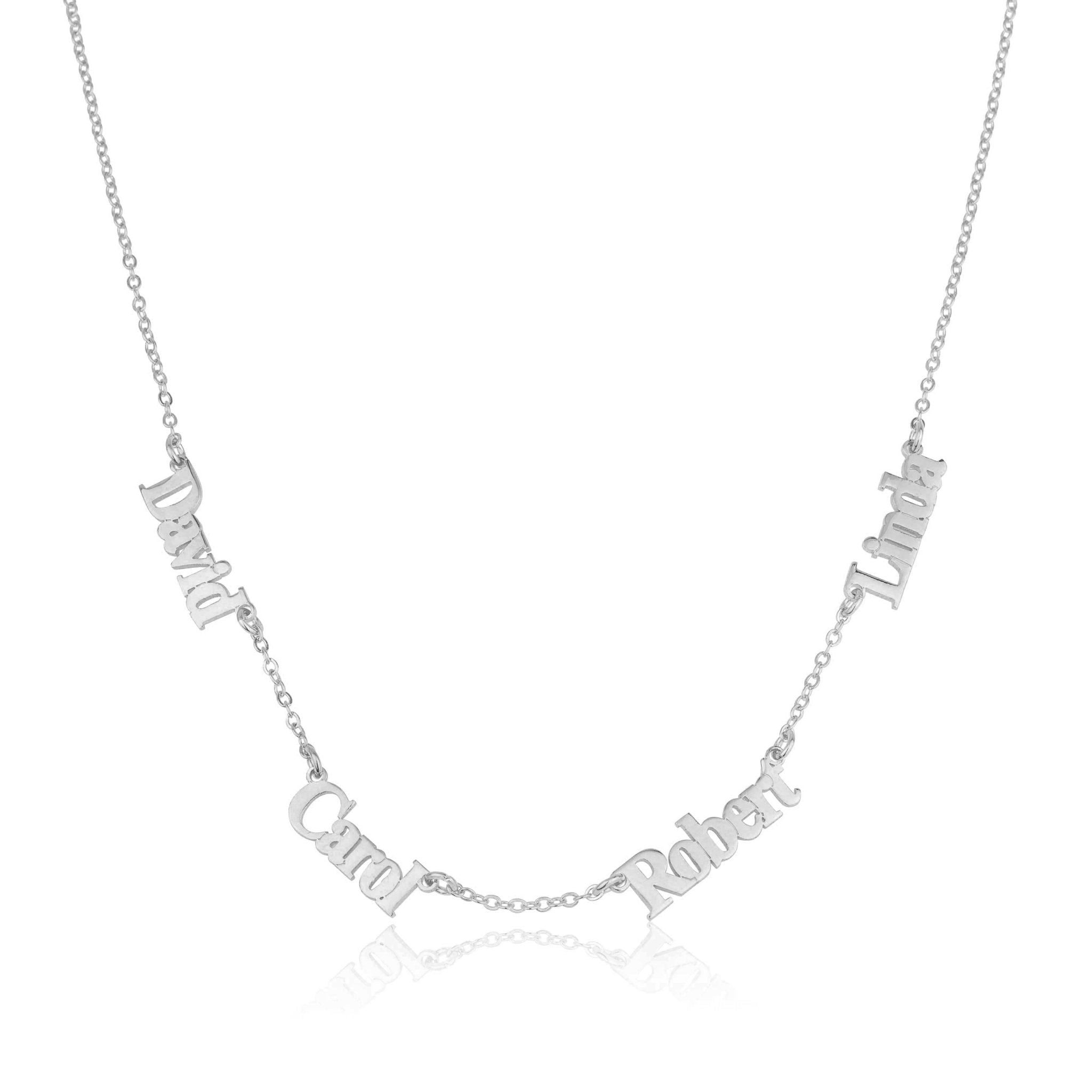 Four Name Necklace La Vie Bien Four Name Necklace