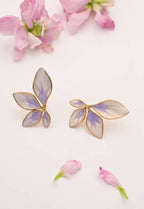 Fourish Lavender Leaf Earrings by Ethical Trade Co