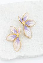 Fourish Lavender Leaf Earrings by Ethical Trade Co