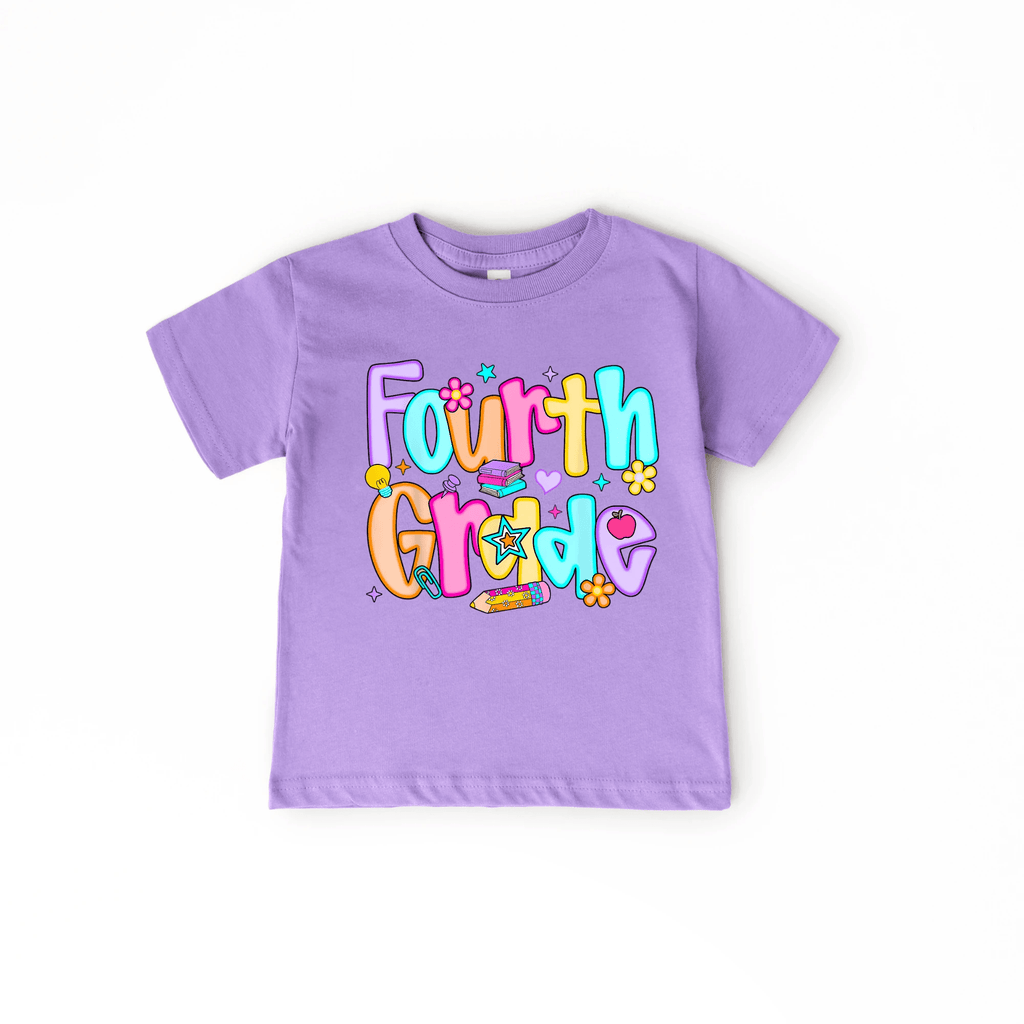 Fourth Grade Girl tee shirt - back to school collection by Benny and Ray Apparel