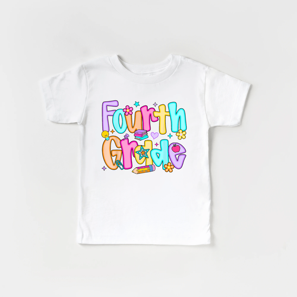 Fourth Grade Girl tee shirt - back to school collection by Benny and Ray Apparel
