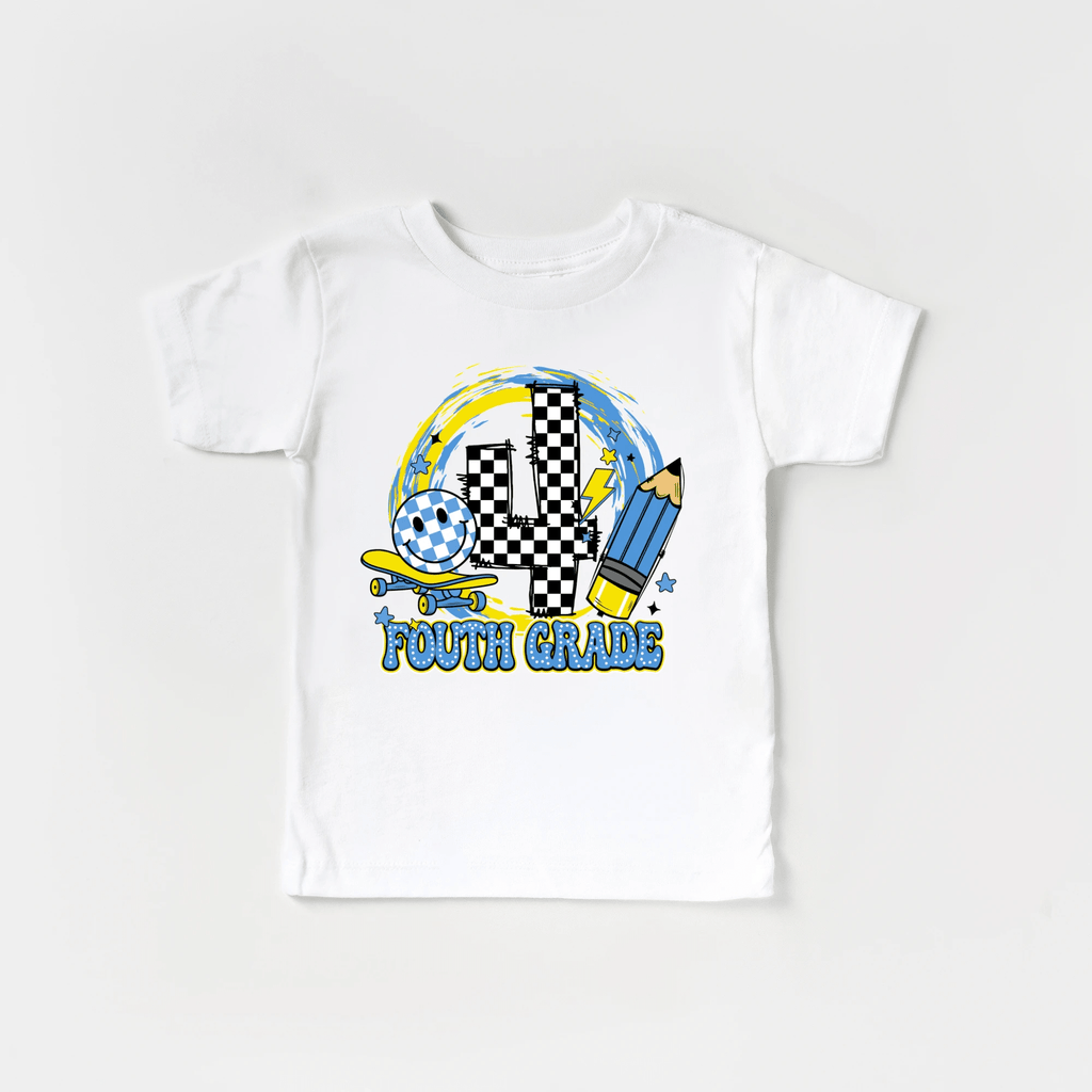 Fourth Grade tee shirt - toddler and youth sizes, back to school collection by Benny and Ray Apparel