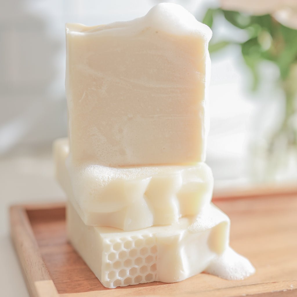 Fragrance Free Handmade Tallow + Goat Milk Soap Bar Trio Bar Soap La Vie Bien Fragrance Free Handmade Tallow + Goat Milk Soap Bar Trio