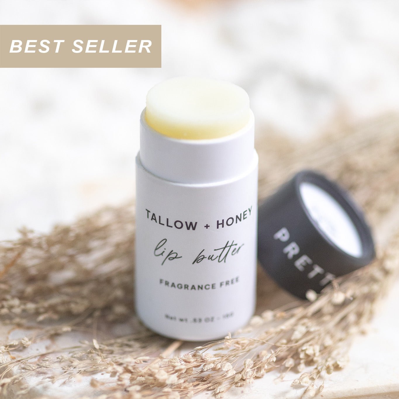 Fragrance Free Tallow + Honey Lip Butter in Eco-Friendly Travel Tubes Lip Butter La Vie Bien Fragrance Free Tallow + Honey Lip Butter in Eco-Friendly Travel Tubes