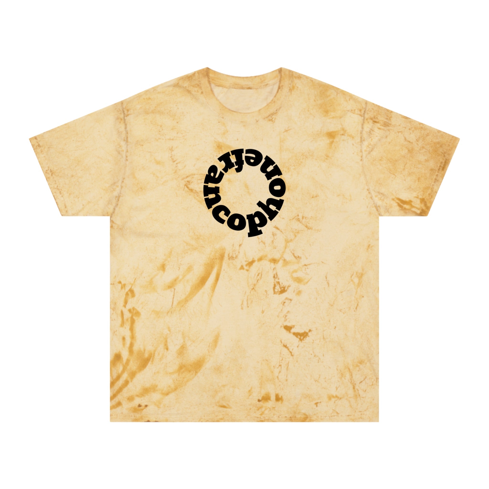 Francophone circular tye-dye tee shirt, retro unisex t-shirt for French language speakers T-Shirt La Vie Bien Francophone circular tye-dye tee shirt, retro unisex t-shirt for French language speakers