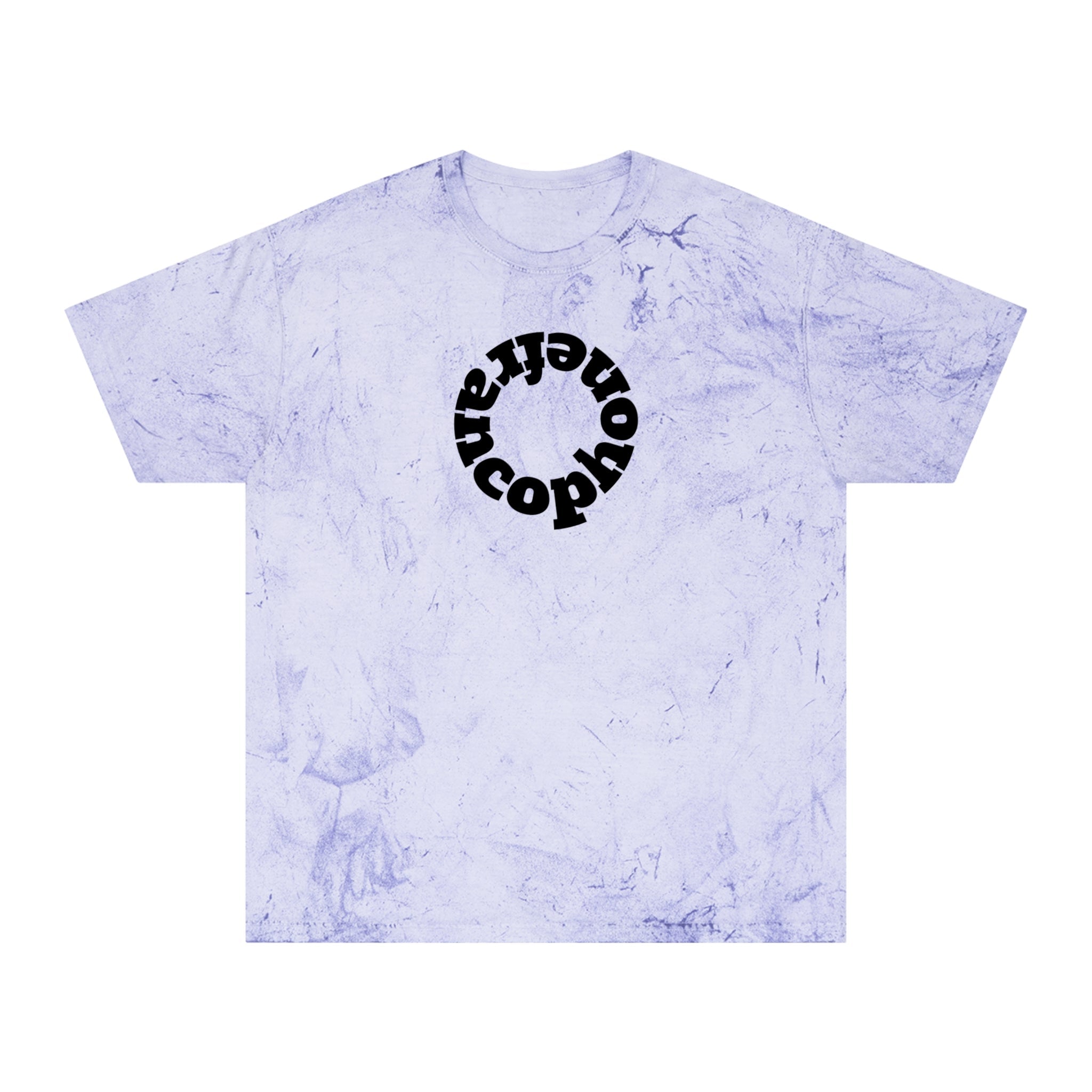 Francophone circular tye-dye tee shirt, retro unisex t-shirt for French language speakers T-Shirt La Vie Bien Francophone circular tye-dye tee shirt, retro unisex t-shirt for French language speakers