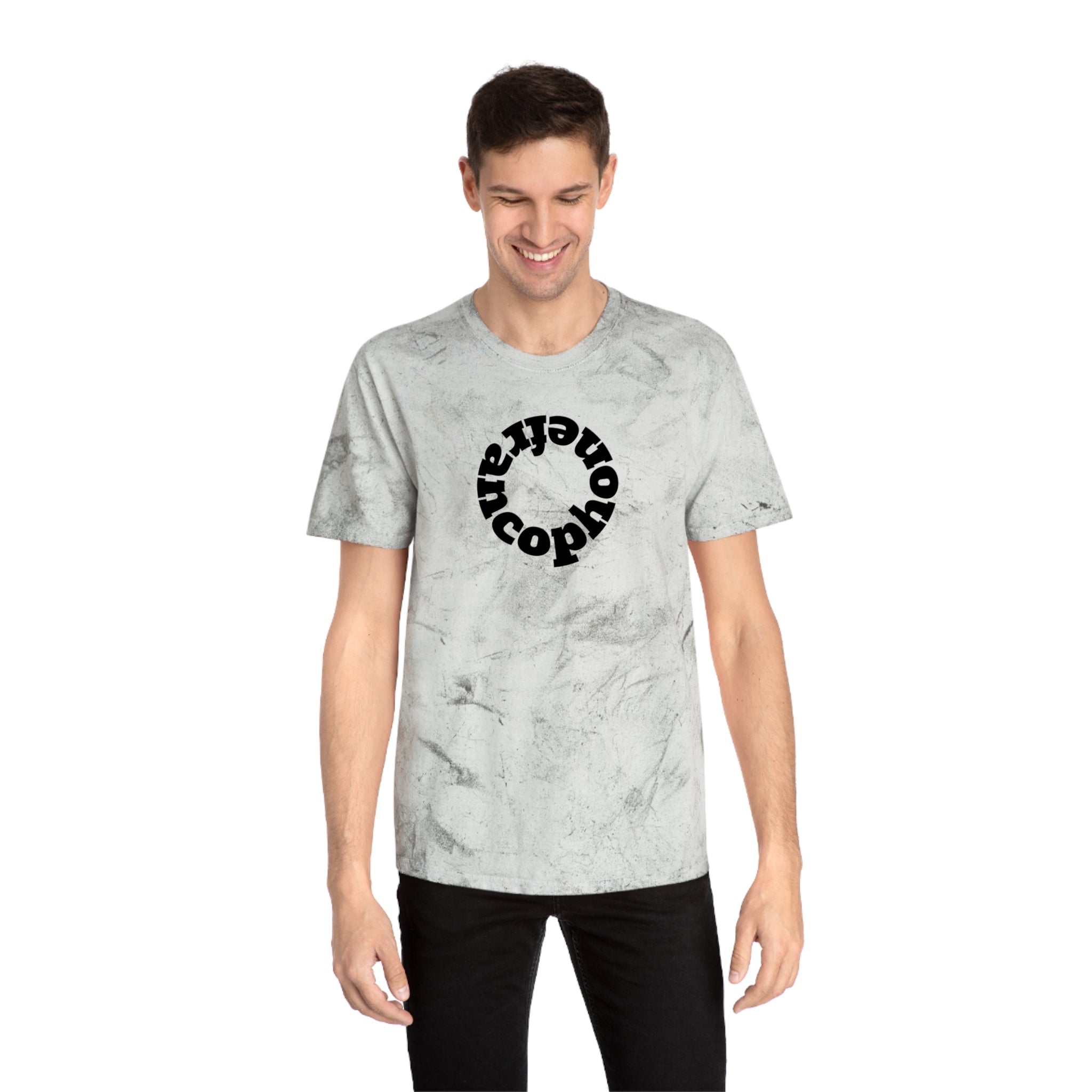 Francophone circular tye-dye tee shirt, retro unisex t-shirt for French language speakers T-Shirt La Vie Bien Francophone circular tye-dye tee shirt, retro unisex t-shirt for French language speakers