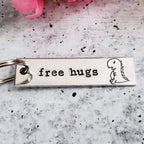 FREE HUGS T - Rex Bar Keychain Key Chain La Vie Bien FREE HUGS T - Rex Bar Keychain