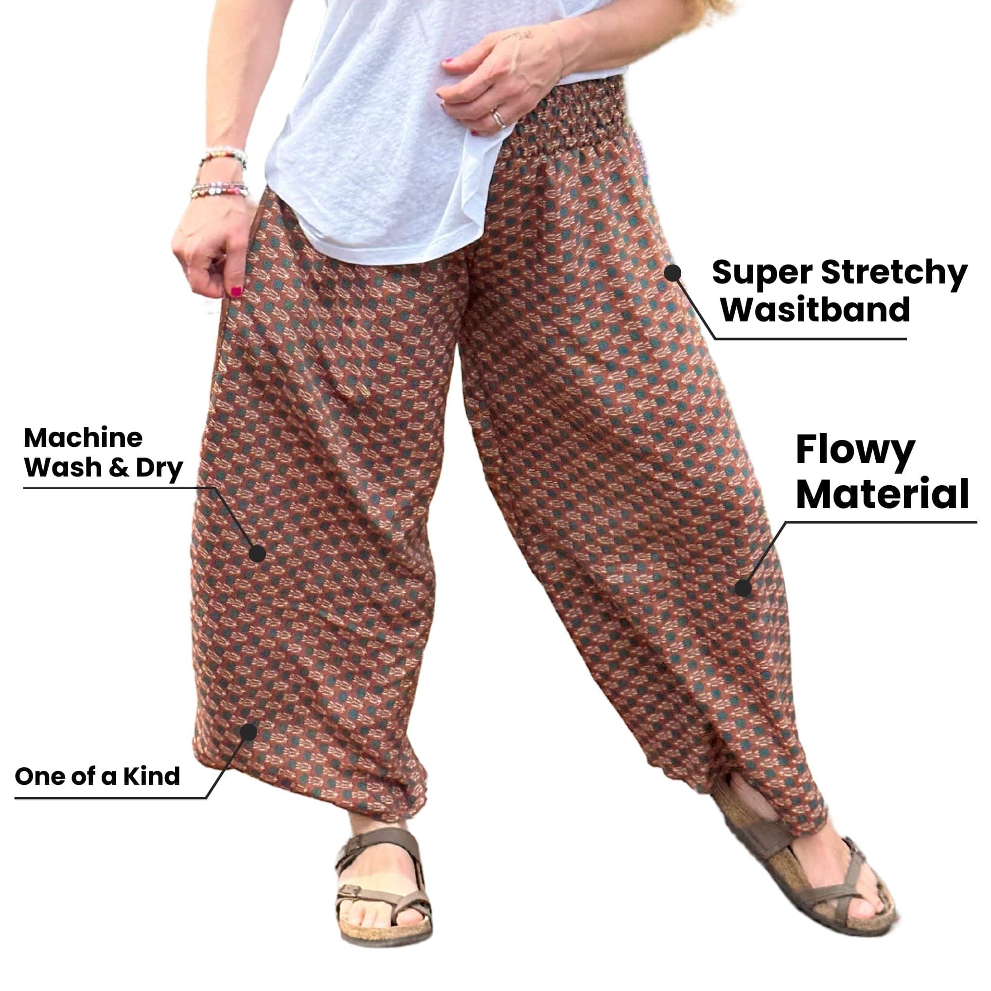 Free Spirit Wide - Leg Palazzo Pants Clothing and Accessories La Vie Bien Free Spirit Wide - Leg Palazzo Pants