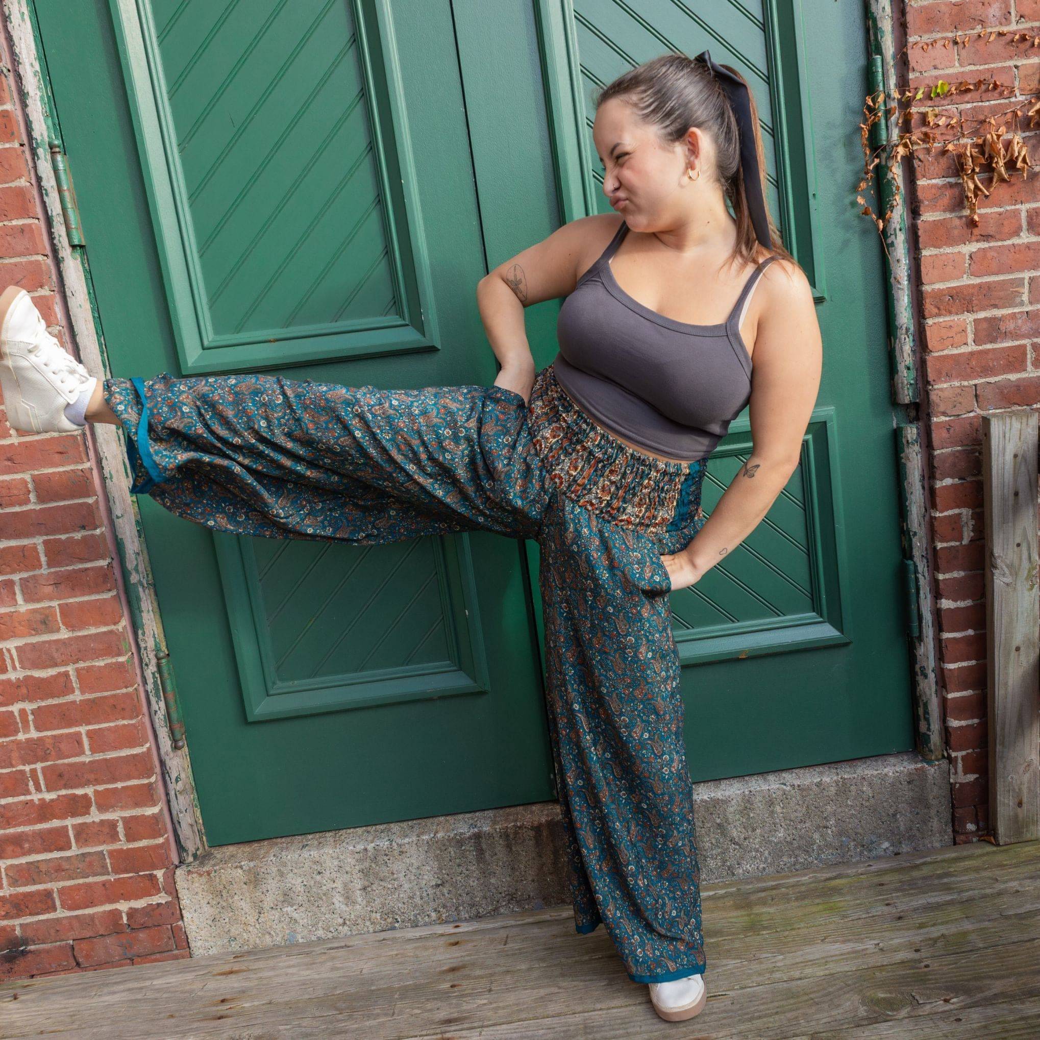 Free Spirit Wide - Leg Palazzo Pants Clothing and Accessories La Vie Bien Free Spirit Wide - Leg Palazzo Pants