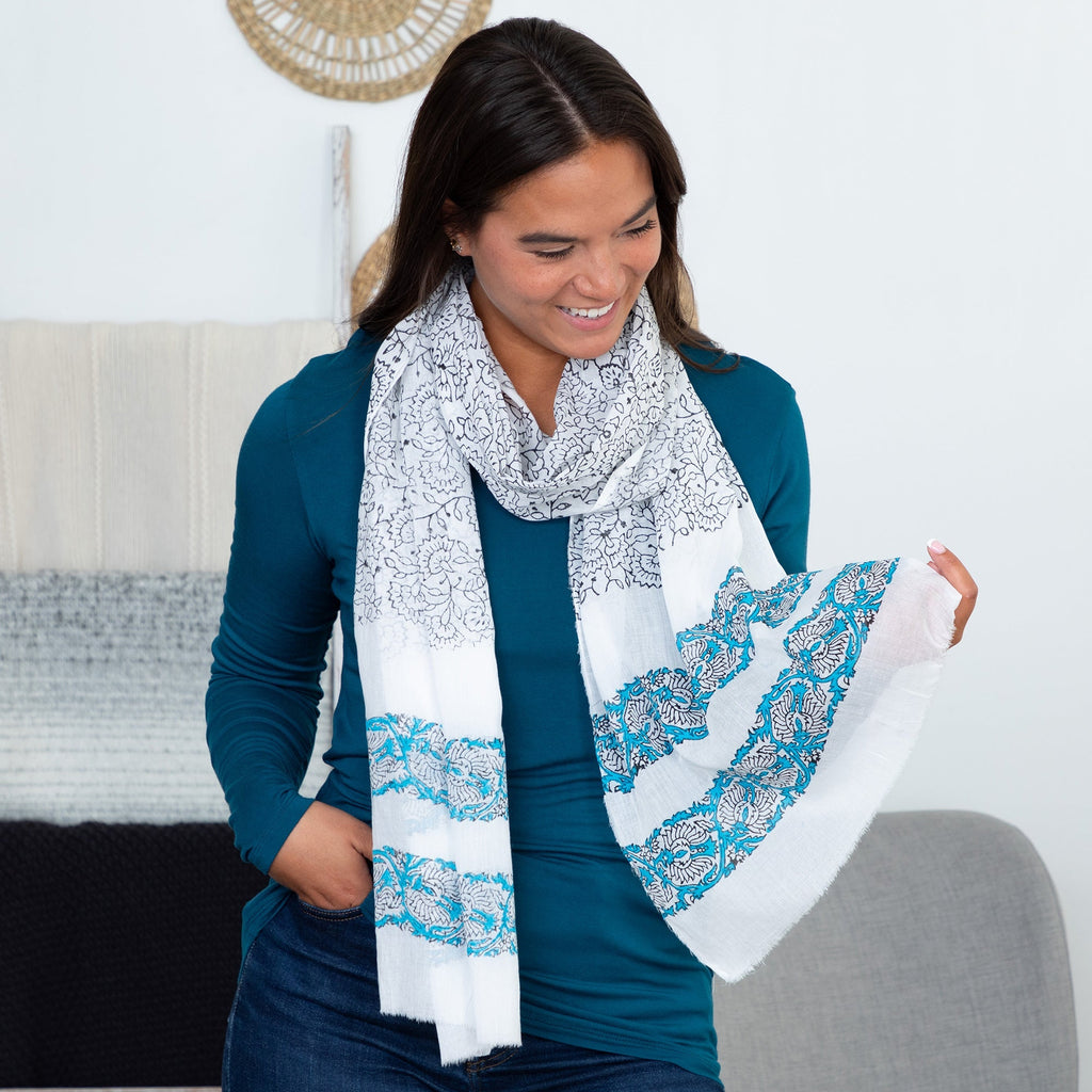 Freedom Fighters Block Print Scarf Scarves & Bandanas La Vie Bien Freedom Fighters Block Print Scarf