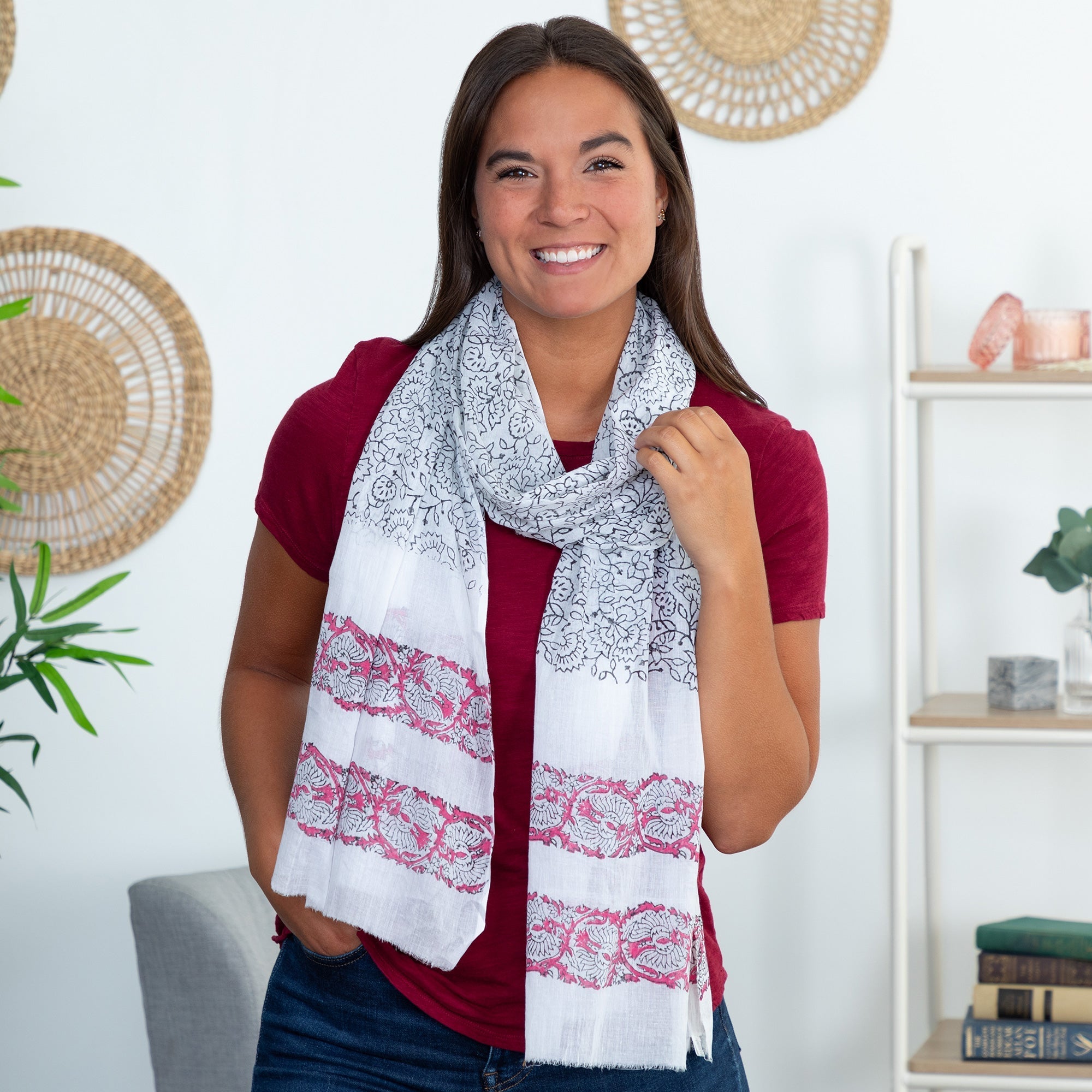 Freedom Fighters Block Print Scarf Scarves & Bandanas La Vie Bien Freedom Fighters Block Print Scarf