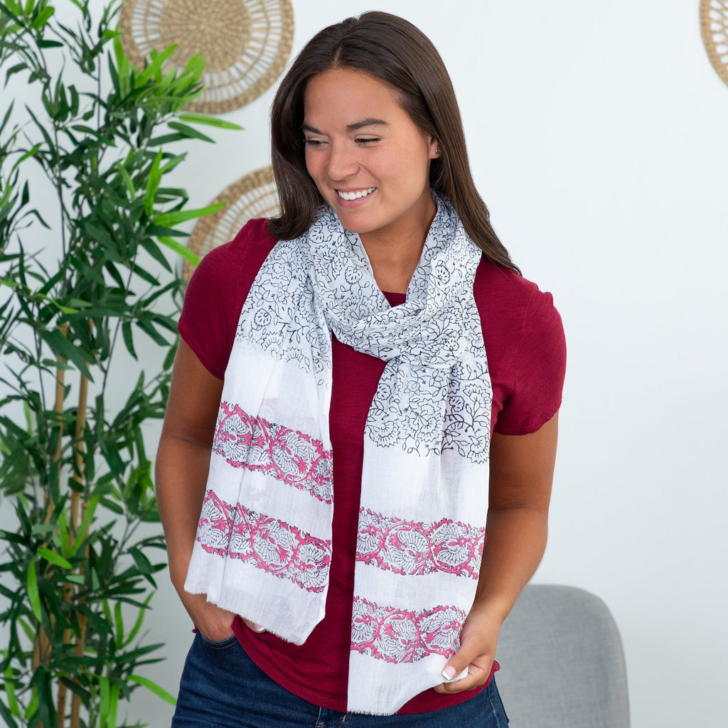 Freedom Fighters Block Print Scarf Scarves & Bandanas La Vie Bien Freedom Fighters Block Print Scarf