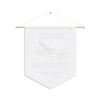 French Bird Pennant Wall Banner – “Petit à Petit, L'oiseau Fait Son Nid” Decorative Flag by Printify