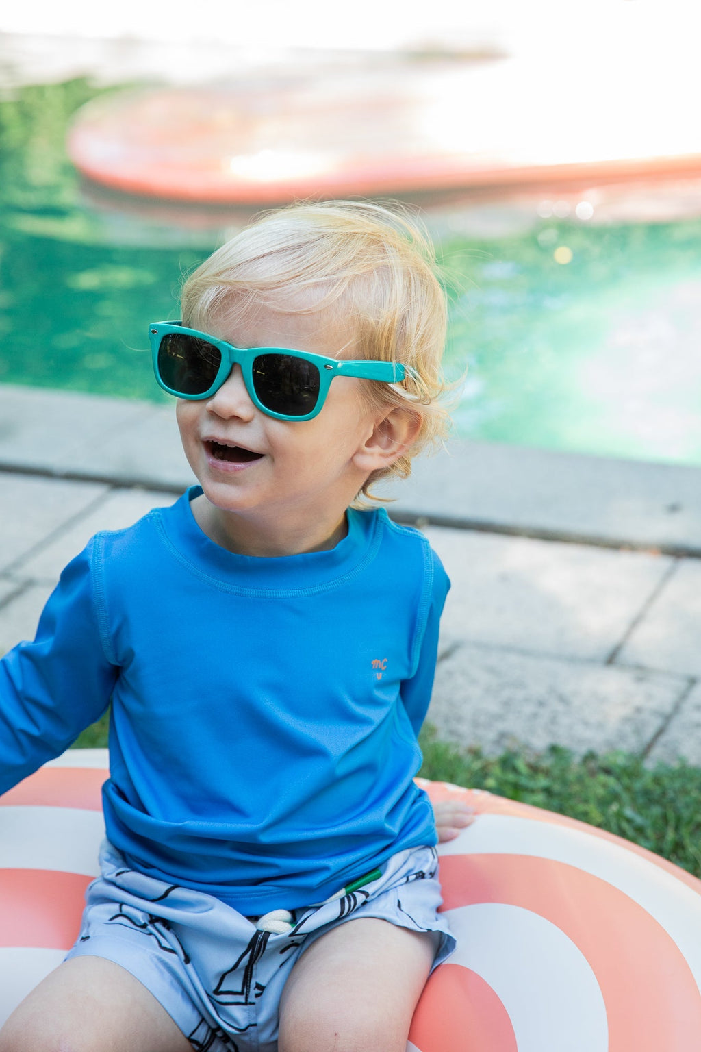French Blue Baby Rashguard Swimsuit La Vie Bien French Blue Baby Rashguard