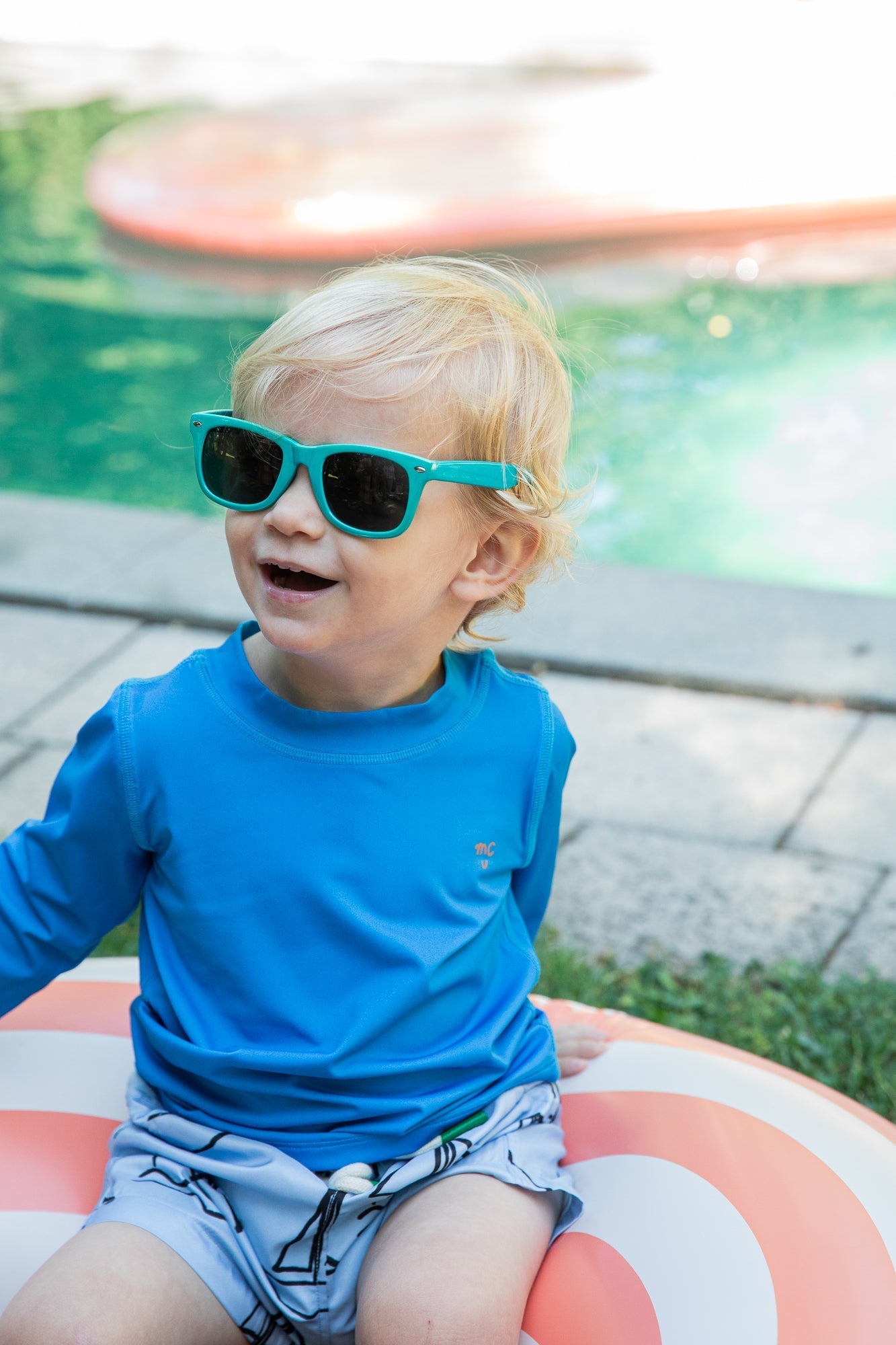French Blue Baby Rashguard Swimsuit La Vie Bien French Blue Baby Rashguard