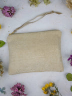French Cream Chenille Wristlet Purse by Ash & Rose