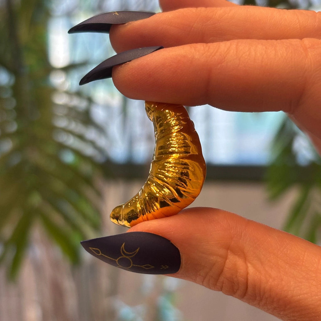 French Croissant Brooch in Gold & Silver 1.4" Metal Pin for Food Lovers by The Bullish Store