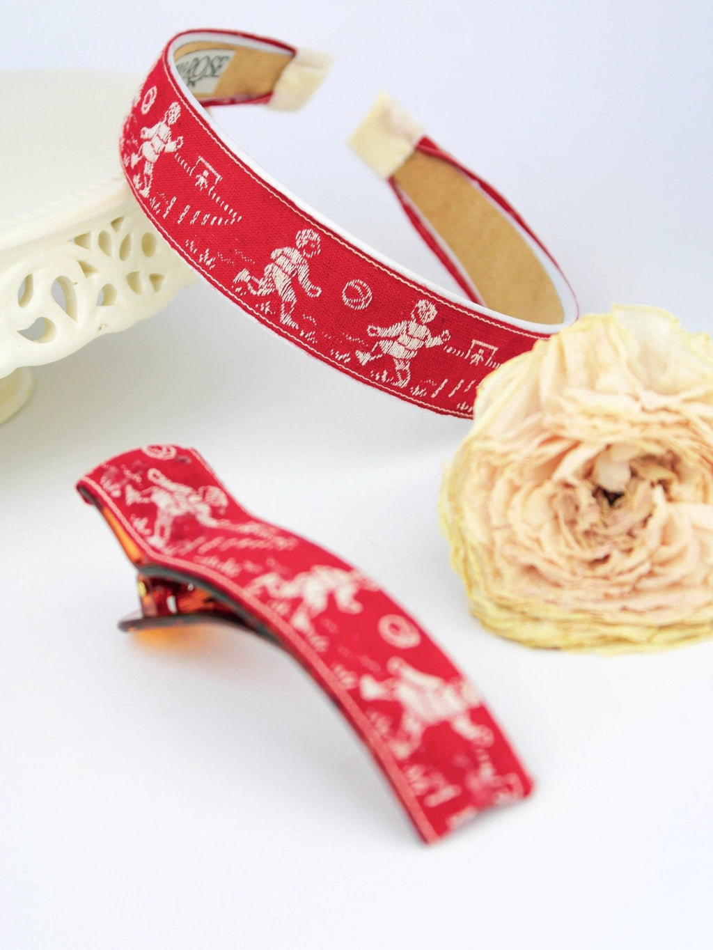 French Football Soccer Hair Clip by Ash & Rose
