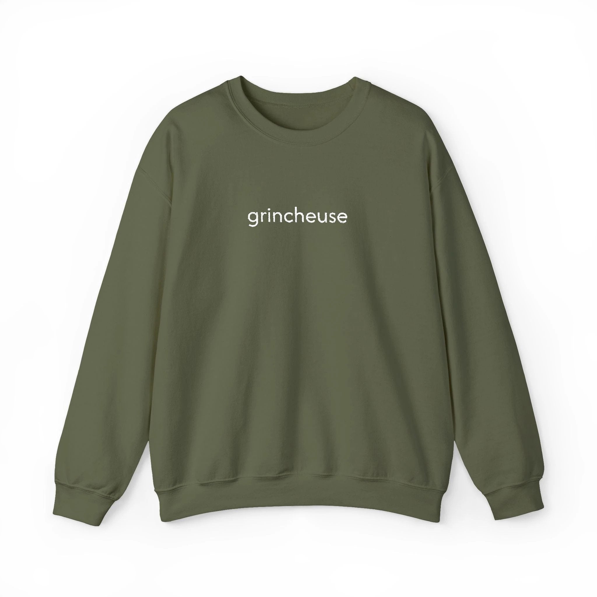 French 'Grincheuse' Embroidered Sweatshirt by Printify