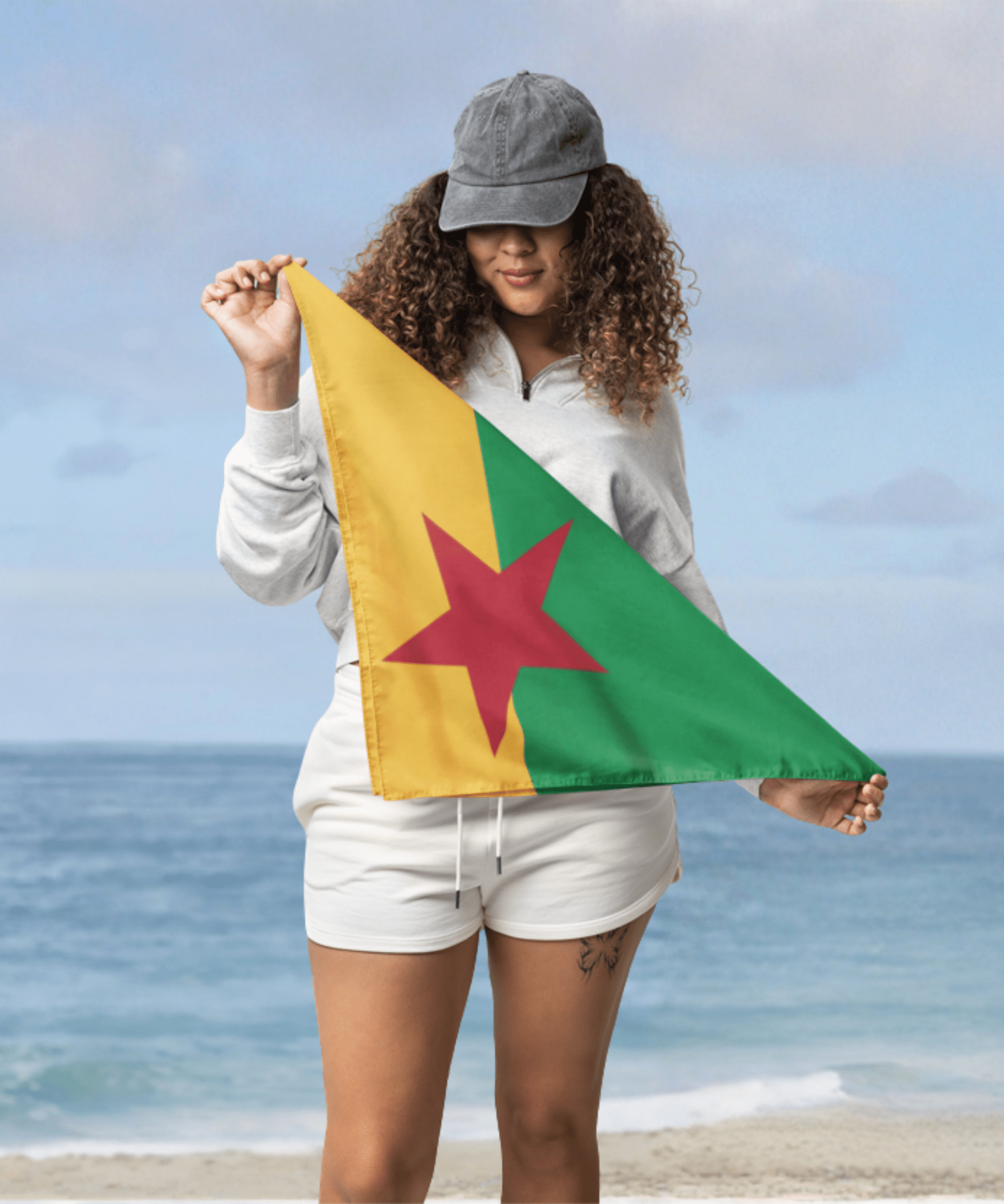 French Guiana Flag Bandana All-Over Print Bandana La Vie Bien French Guiana Flag Bandana