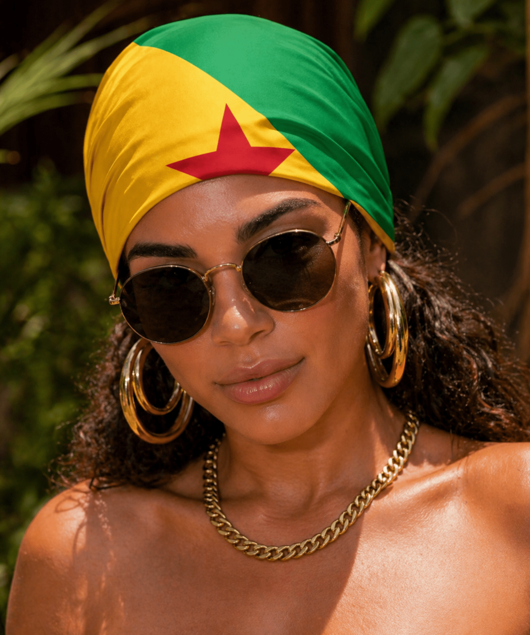 French Guiana Flag Bandana All-Over Print Bandana La Vie Bien French Guiana Flag Bandana