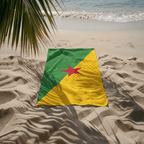 French Guiana Flag Beach Towel Beach Towel (Generic Brand) La Vie Bien French Guiana Flag Beach Towel