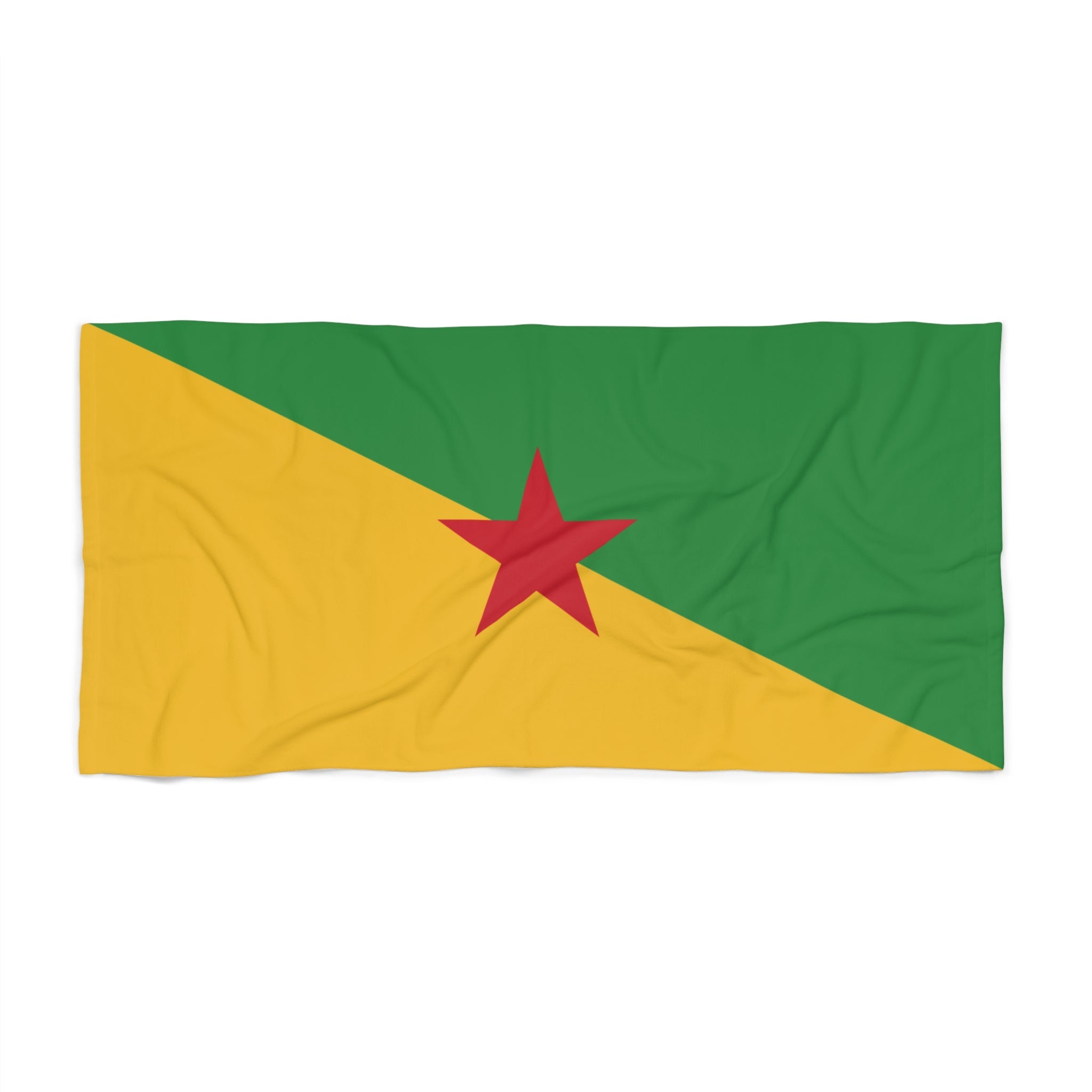 French Guiana Flag Beach Towel Beach Towel (Generic Brand) La Vie Bien French Guiana Flag Beach Towel