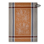 French kitchen towel - Jacquard cotton - Reversible - Winery caramel | Tissus Toselli
