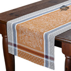 French jacquard table runner - Cotton - Rectangular - Winery carmel | Tissus Toselli