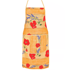 French kitchen apron - 100% Cotton - Poppies yellow | Tissus Toselli Apron La Vie Bien French kitchen apron - 100% Cotton - Poppies yellow | Tissus Toselli