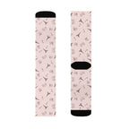 French landmarks rose pink Crew socks by La Vie Bien