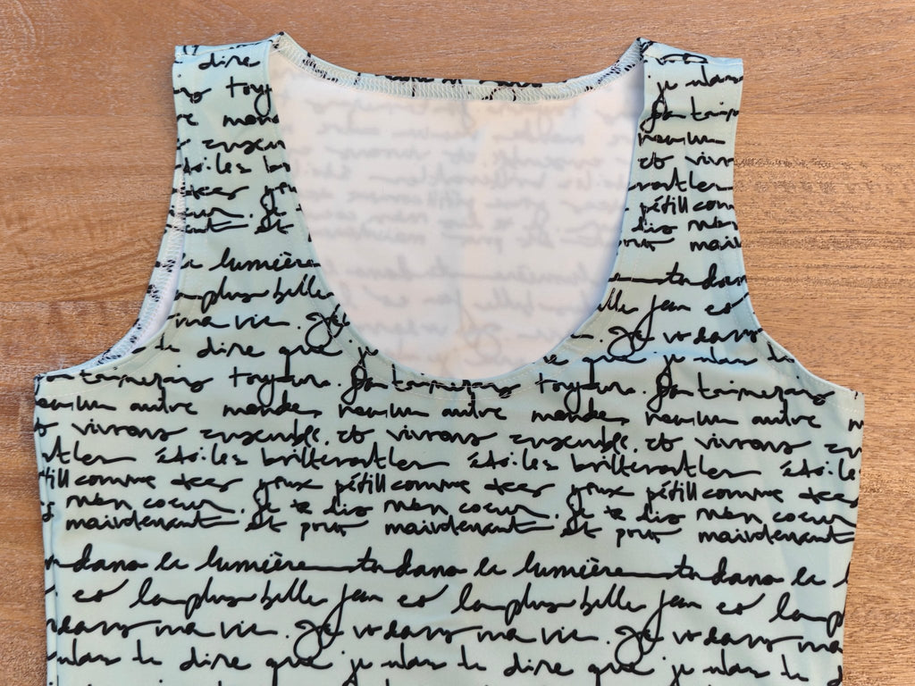 French love letter Bodycon dress - mint Dress La Vie Bien French love letter Bodycon dress - mint