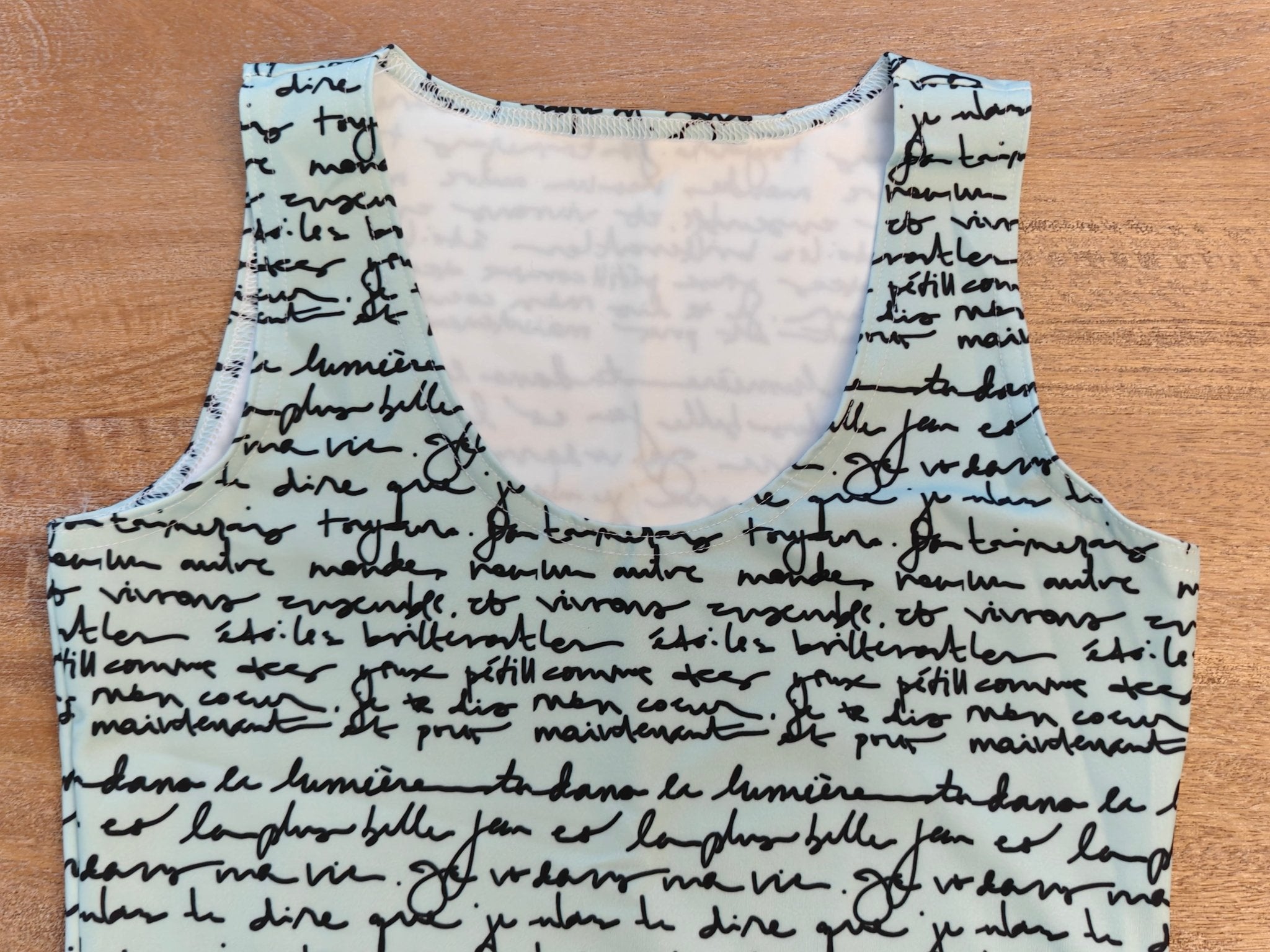 French love letter Bodycon dress - mint Dress La Vie Bien French love letter Bodycon dress - mint