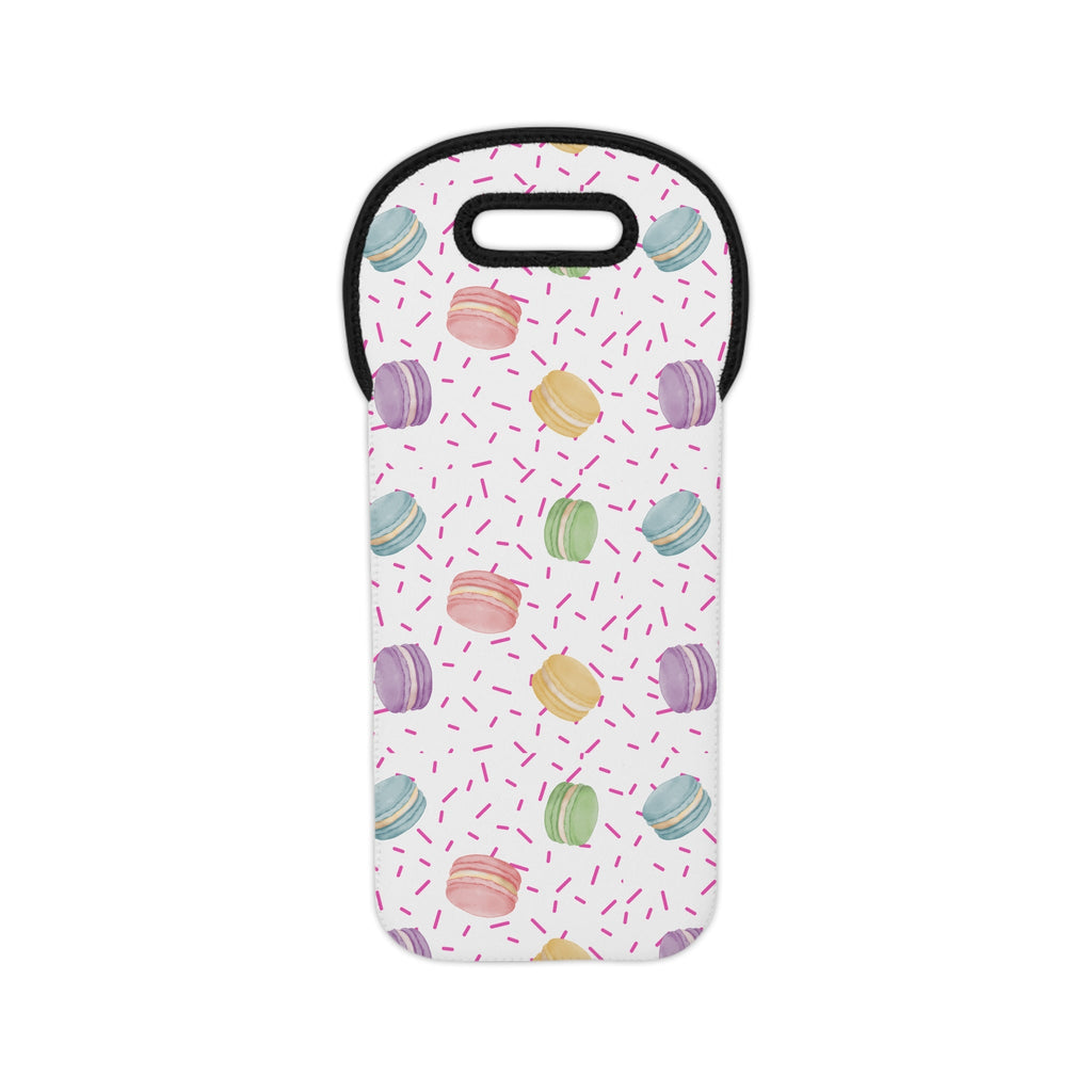 French Macaron Pattern Wine Tote Bag – Insulated Bottle Carrier for Picnics & Gifts Accessories La Vie Bien French Macaron Pattern Wine Tote Bag – Insulated Bottle Carrier for Picnics & Gifts