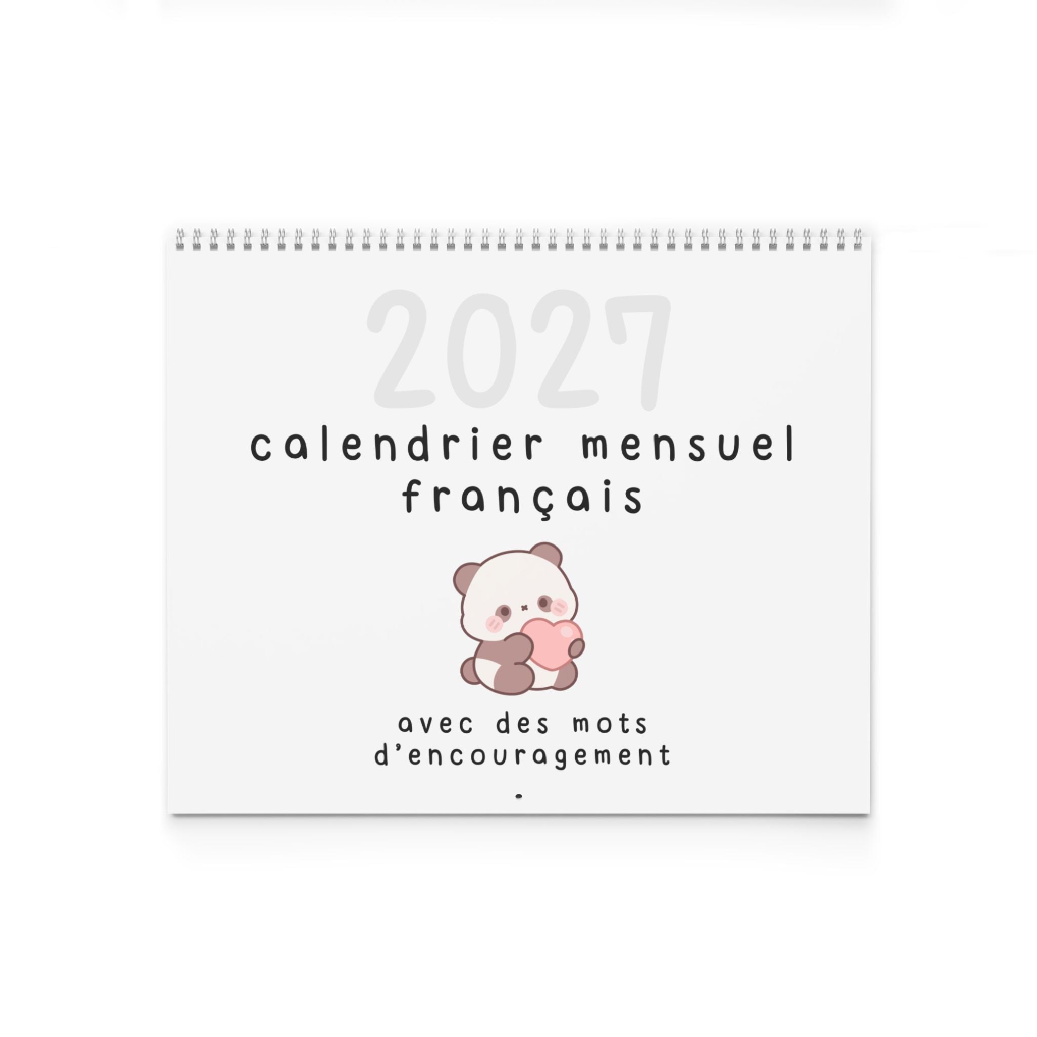 French motivational phrases kawaii Monthly Wall Calendar 2027, Cute Encouragement Calendar Calendar La Vie Bien French motivational phrases kawaii Monthly Wall Calendar 2027, Cute Encouragement Calendar
