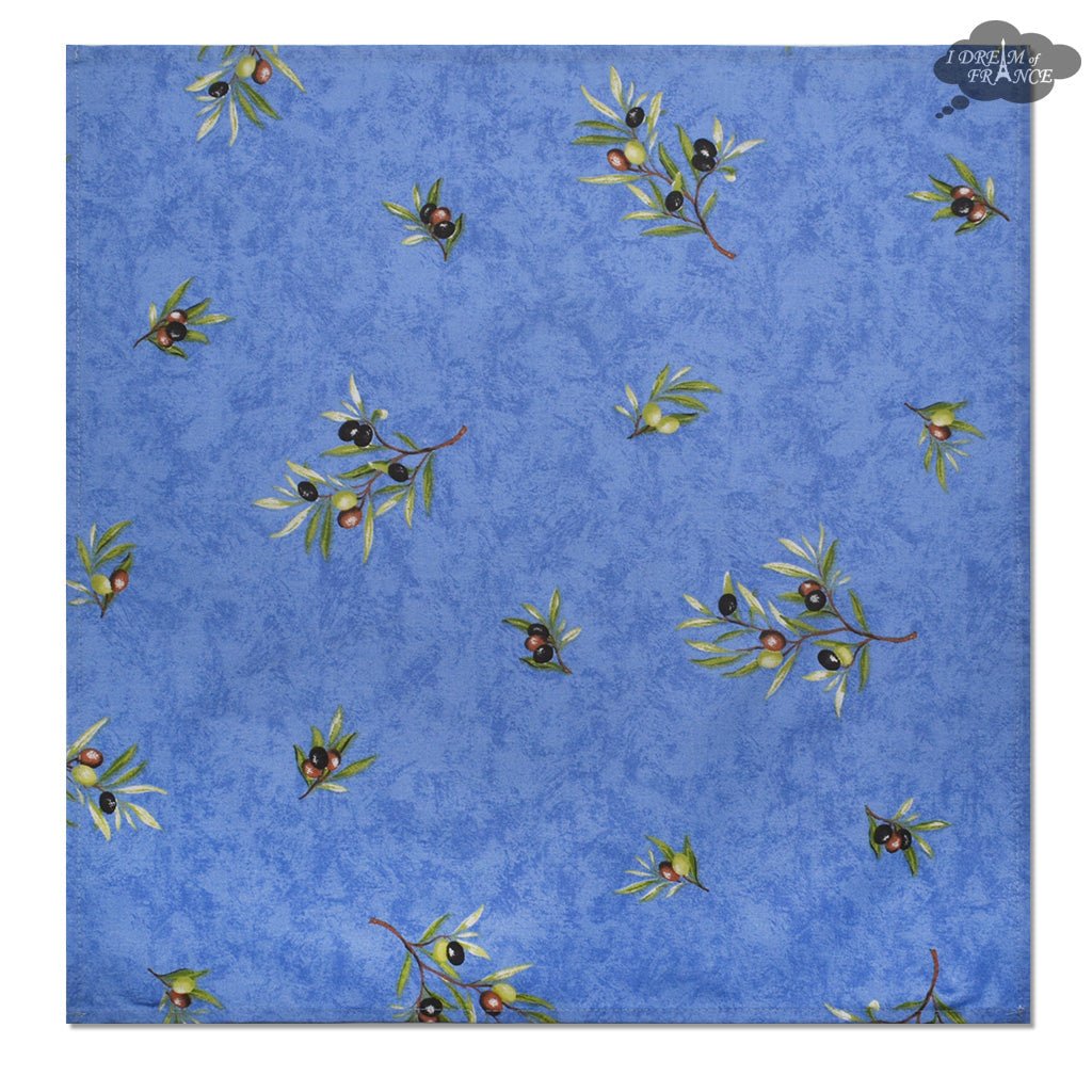 French Provencal napkin - Cotton - Clos des Oliviers blue | Label France Napkin La Vie Bien French Provencal napkin - Cotton - Clos des Oliviers blue | Label France