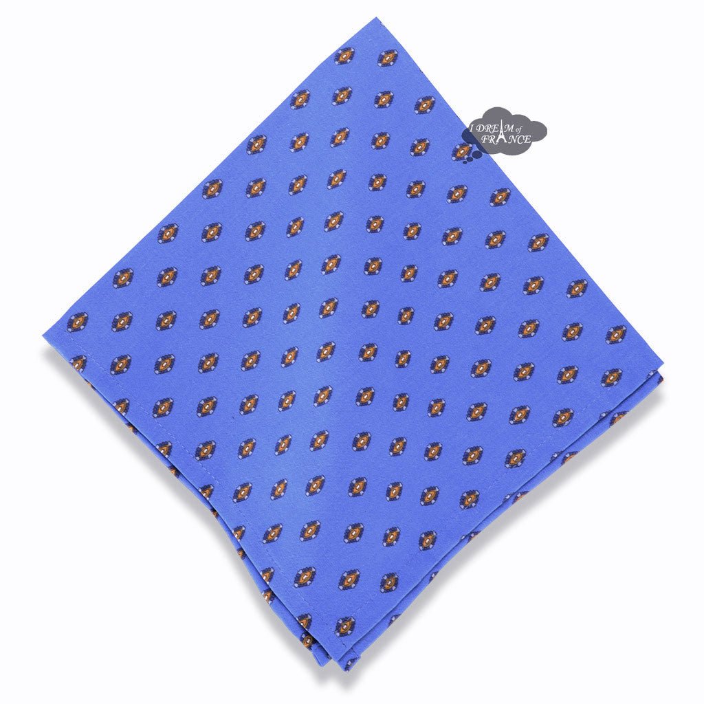 French Provencal napkin - Cotton - Lisa blue | Le Cluny Napkin La Vie Bien French Provencal napkin - Cotton - Lisa blue | Le Cluny