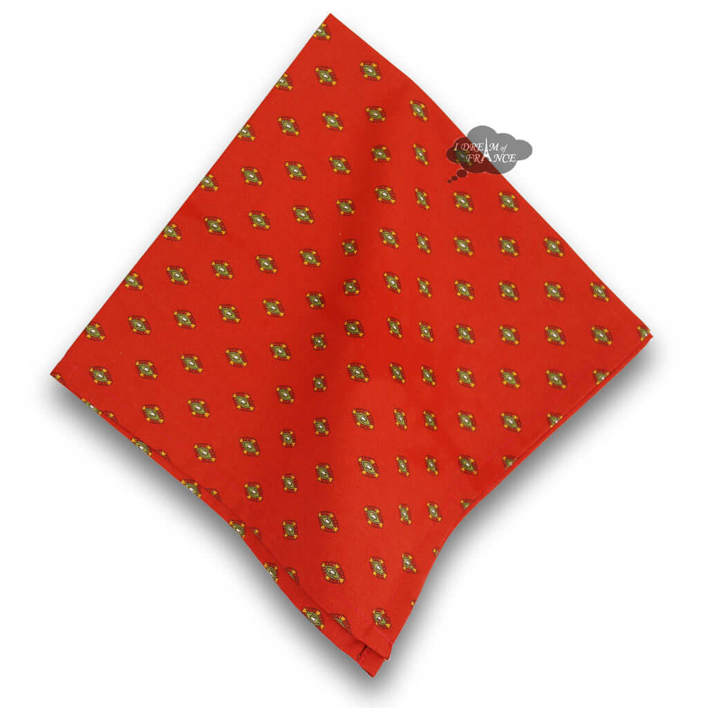 French Provencal napkin - Cotton - Lisa red | Le Cluny Napkin La Vie Bien French Provencal napkin - Cotton - Lisa red | Le Cluny