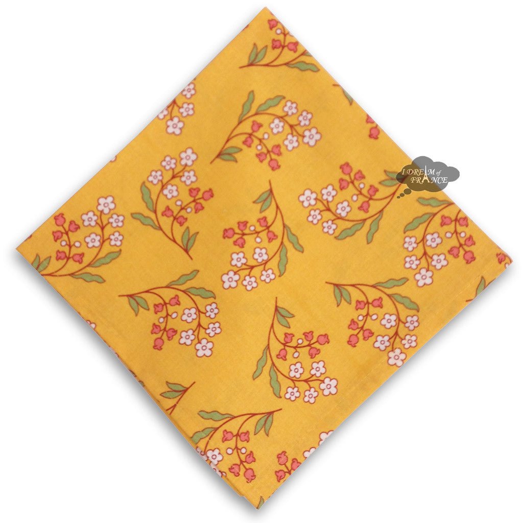 French Provencal napkin - Cotton - Petite Fleur yellow | Le Cluny Napkin La Vie Bien French Provencal napkin - Cotton - Petite Fleur yellow | Le Cluny