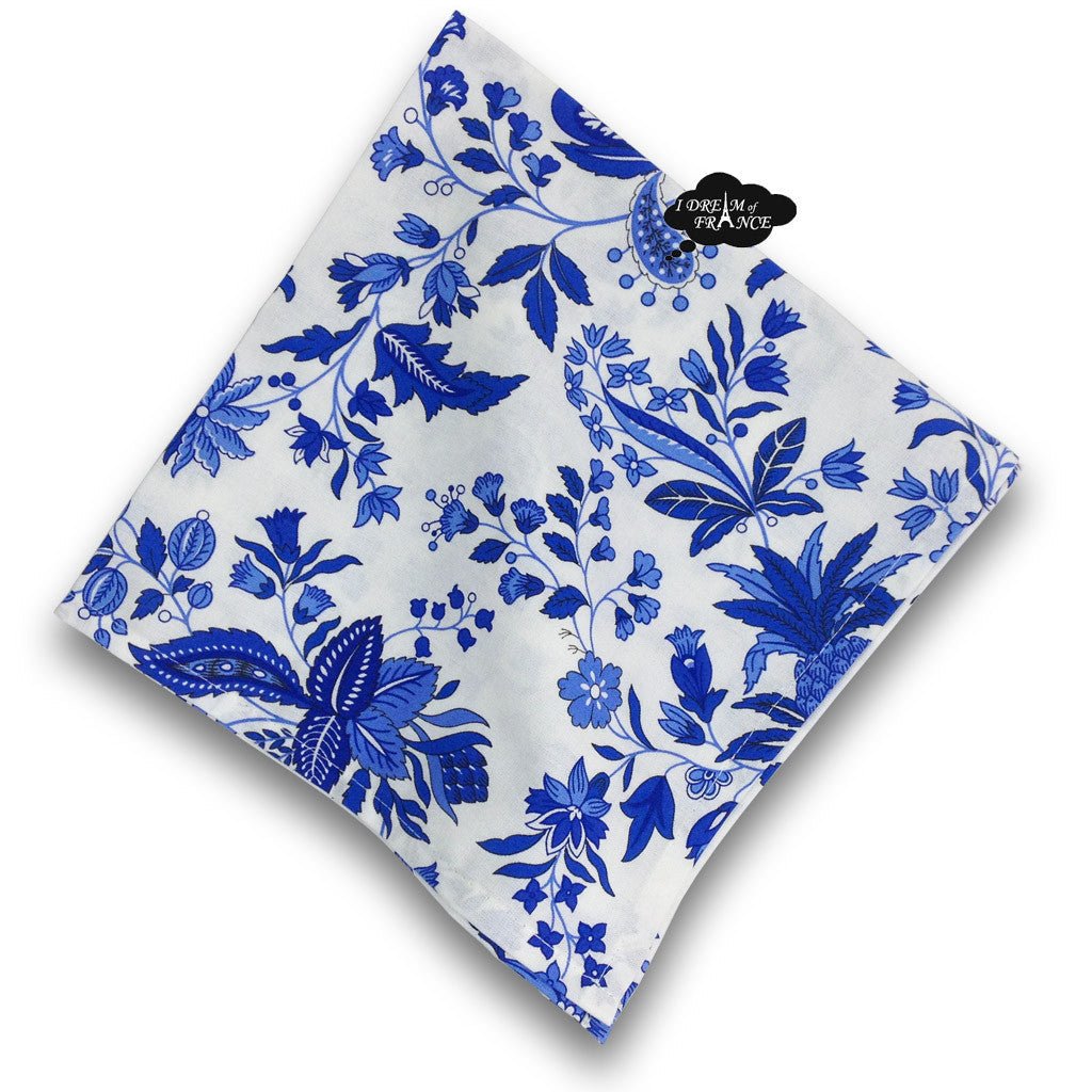 French Provencal napkin - Cotton - Versailles blue | Le Cluny Napkin La Vie Bien French Provencal napkin - Cotton - Versailles blue | Le Cluny