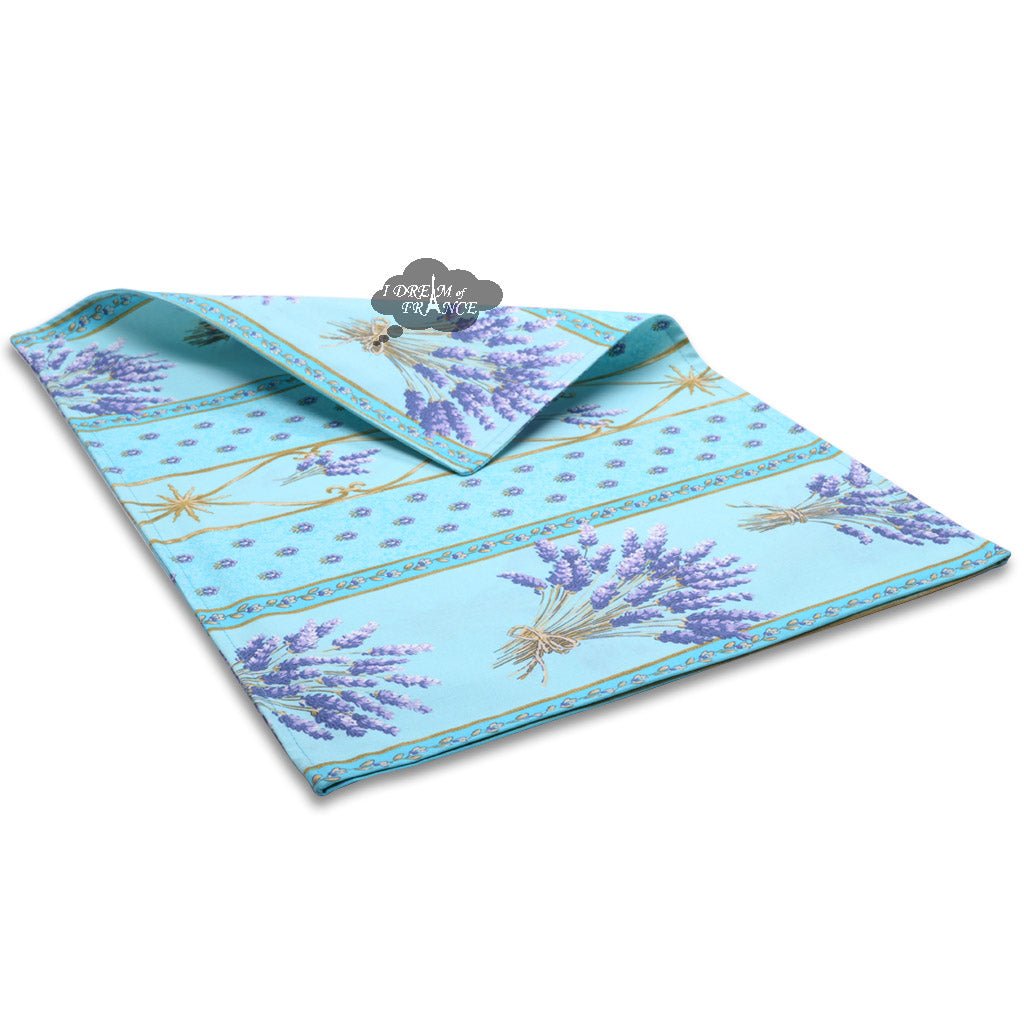 French Provencal placemat - Acrylic coated cotton - Spill - proof - Reversible - Lavender blue | Le Cluny Placemat La Vie Bien French Provencal placemat - Acrylic coated cotton - Spill - proof - Reversible - Lavender blue | Le Cluny