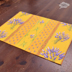 French Provencal placemat - Acrylic coated cotton - Spill - proof - Reversible - Lavender yellow | Le Cluny Placemat La Vie Bien French Provencal placemat - Acrylic coated cotton - Spill - proof - Reversible - Lavender yellow | Le Cluny