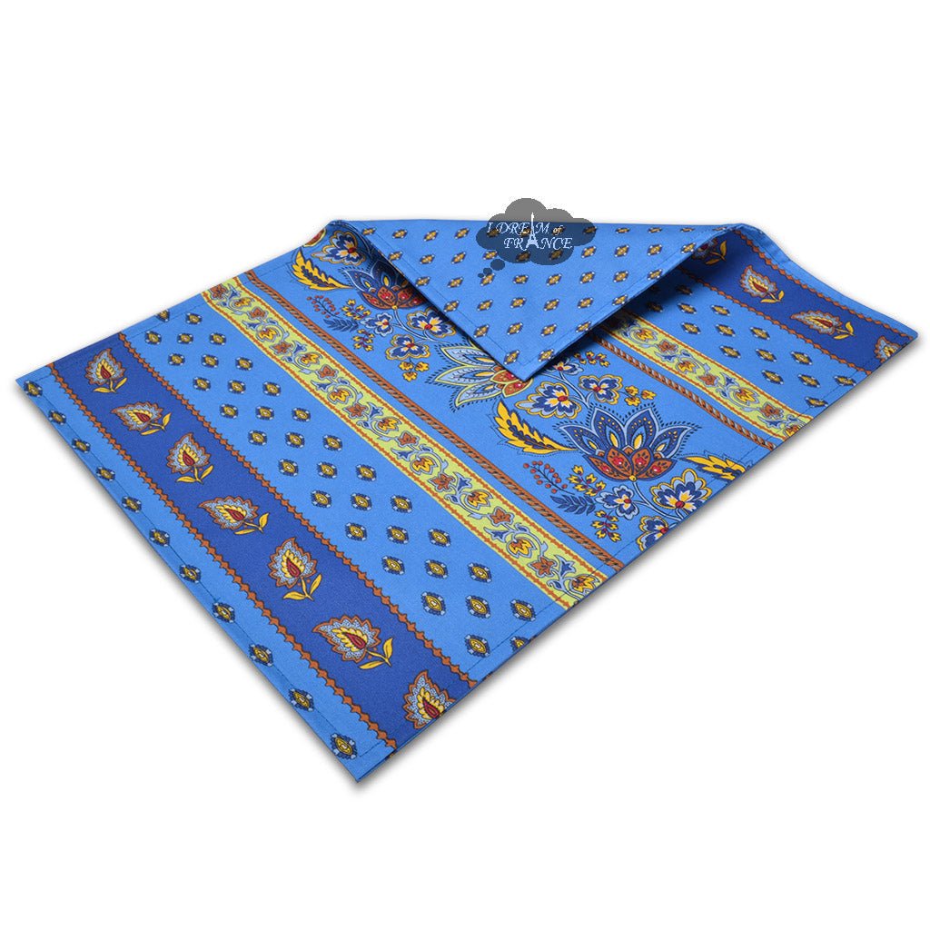 French Provencal placemat - Acrylic coated cotton - Spill - proof - Reversible - Lisa blue | Le Cluny Placemat La Vie Bien French Provencal placemat - Acrylic coated cotton - Spill - proof - Reversible - Lisa blue | Le Cluny