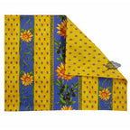 French Provencal placemat - Acrylic coated cotton - Spill - proof - Reversible - Sunflower blue | Le Cluny Placemat La Vie Bien French Provencal placemat - Acrylic coated cotton - Spill - proof - Reversible - Sunflower blue | Le Cluny
