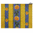 French Provencal placemat - Acrylic coated cotton - Spill - proof - Reversible - Sunflower blue | Le Cluny Placemat La Vie Bien French Provencal placemat - Acrylic coated cotton - Spill - proof - Reversible - Sunflower blue | Le Cluny
